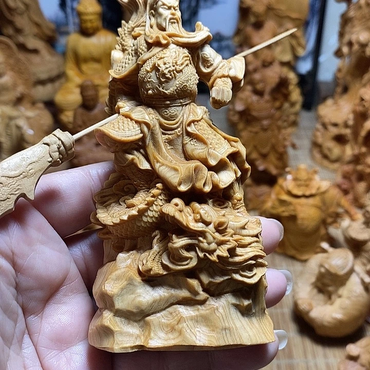 柏木（崖柏）关公摆件