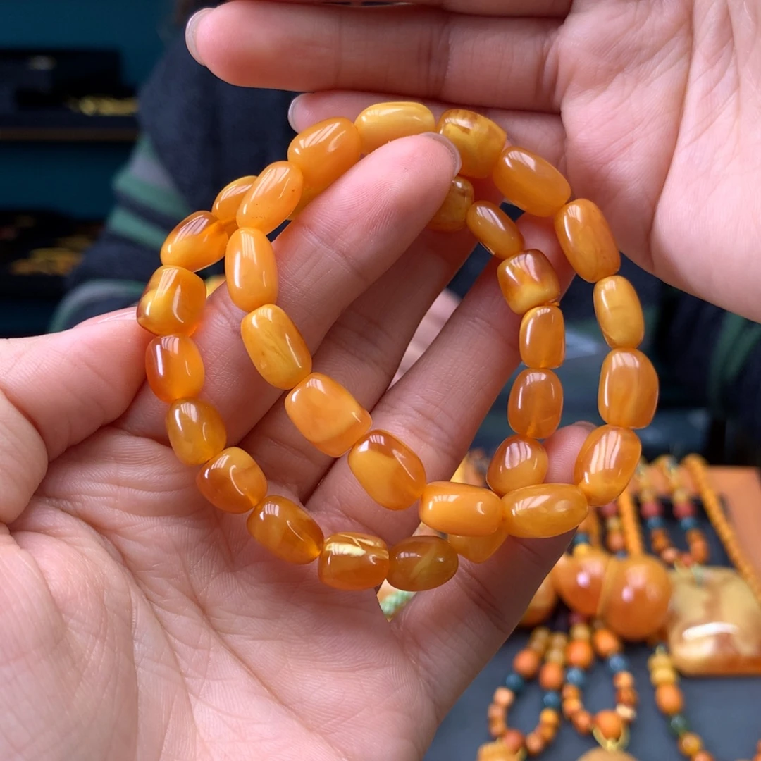 蜜蜡未镶嵌手串多样性发一