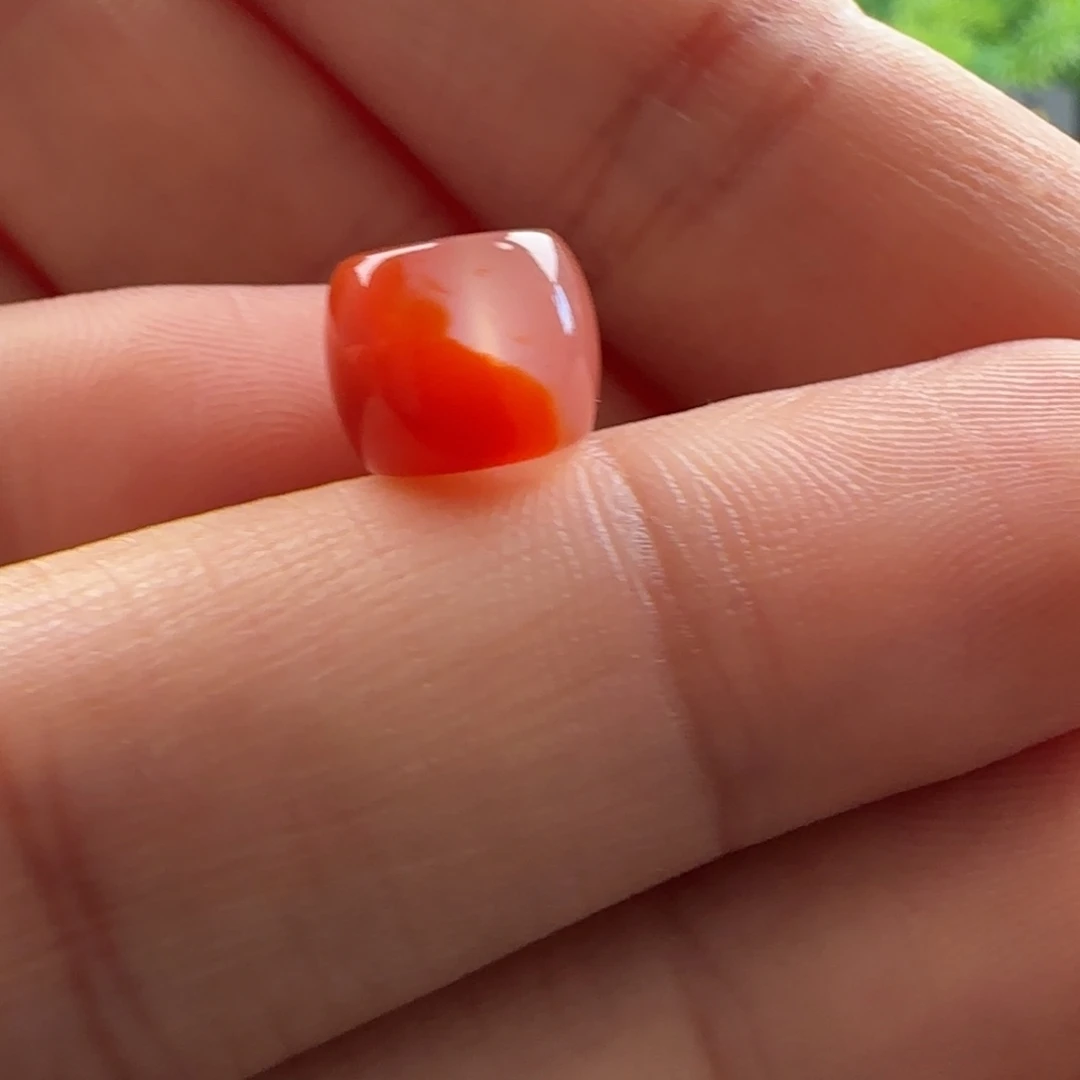 南红玛瑙未镶嵌冰飘直切：9x7.4精品