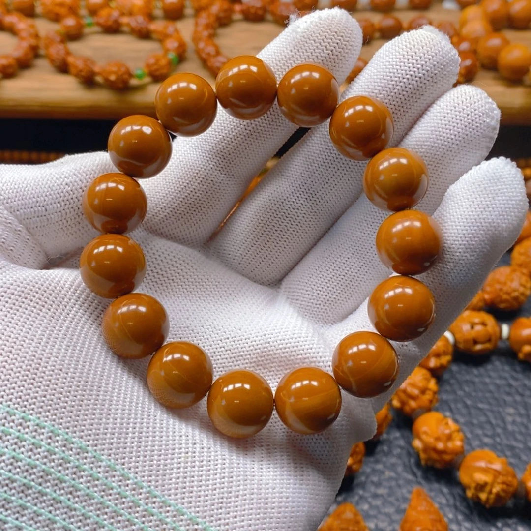 手串/手链橄榄核梅林铁核1.45正圆全品无瑕小孔道