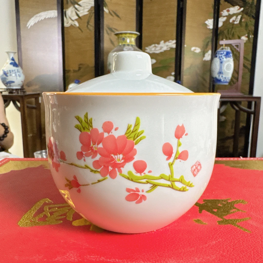 【袁氏瓷业】桃花大号炖盅