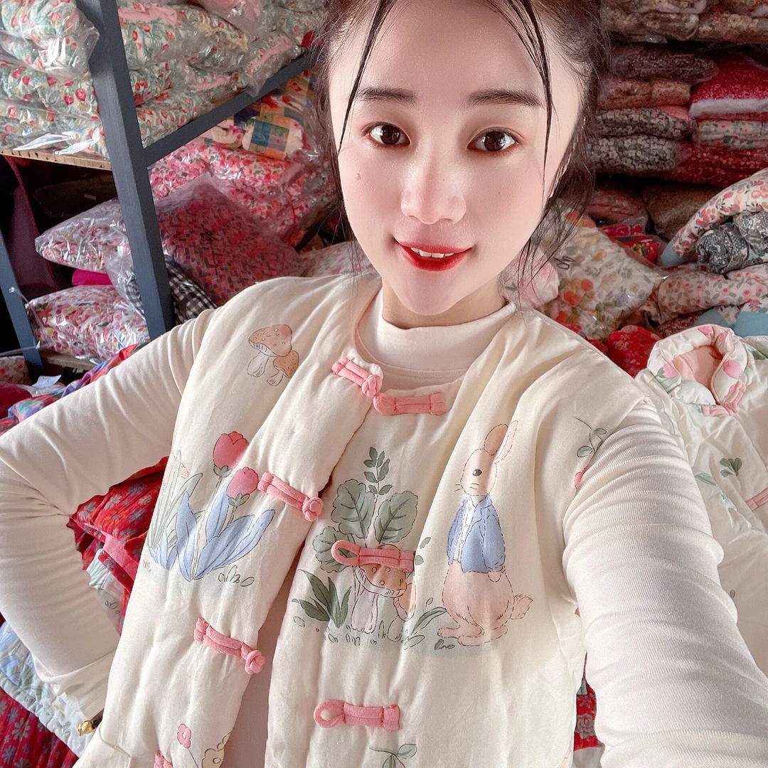 【新款】2025原创棉花保暖马甲 国风复古中式手工盘扣马甲秋冬春季