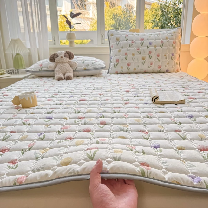 春夏印花水洗床垫软垫家用榻榻米垫子学生宿舍单人褥子垫被床褥垫