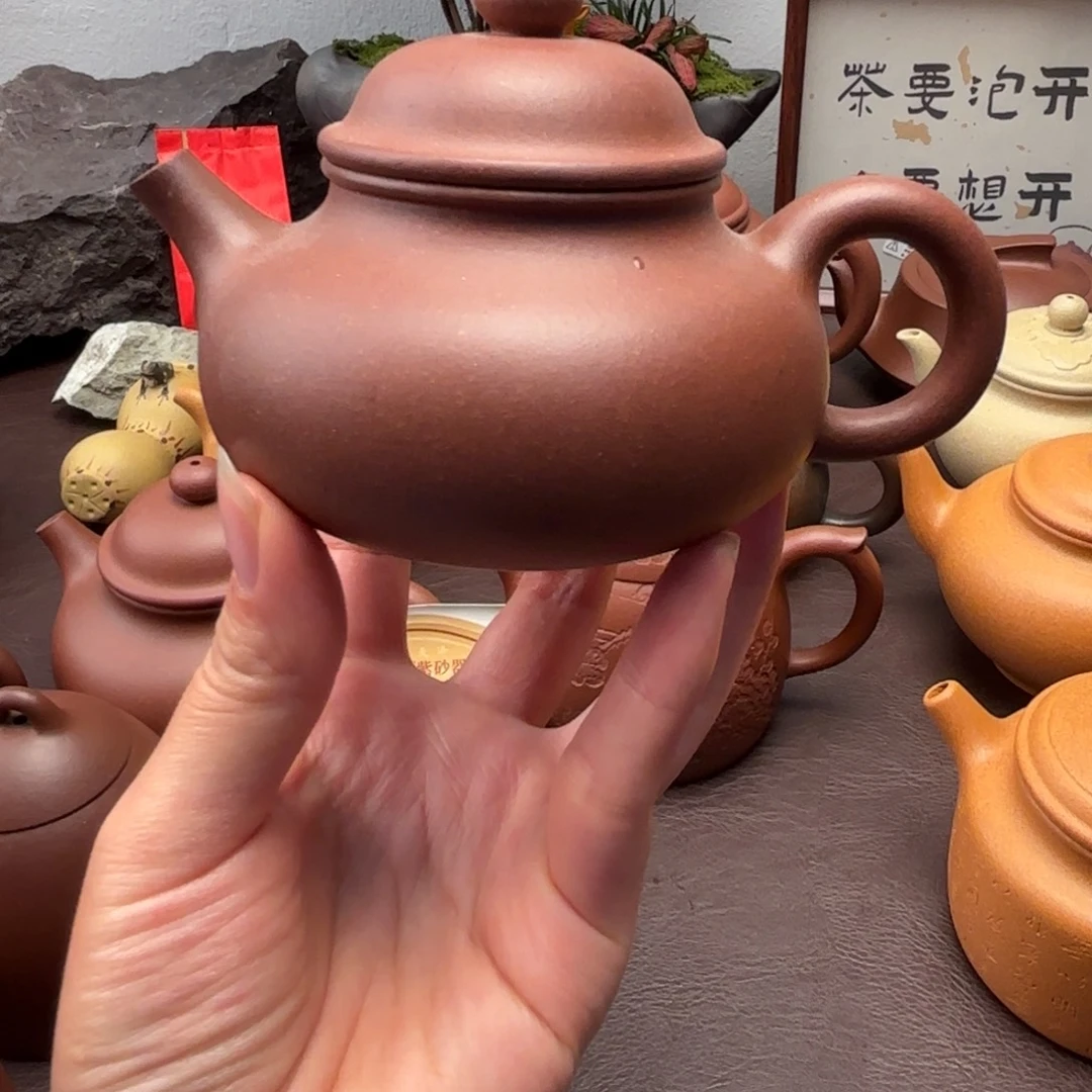 沿***景茶壶紫砂特练紫泥  容天  180