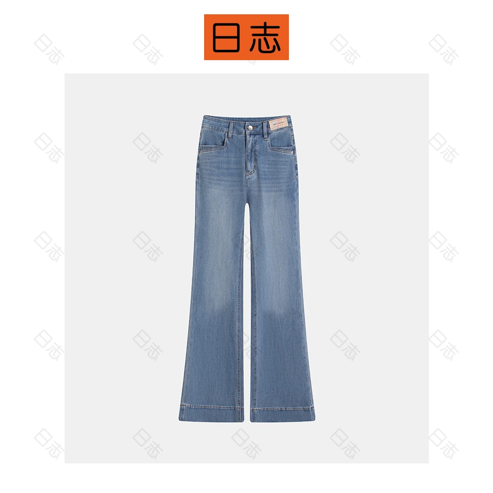 PIPO高腰春夏女牛仔裤修身弹力九分裤女装长裤百搭开叉DD52H822