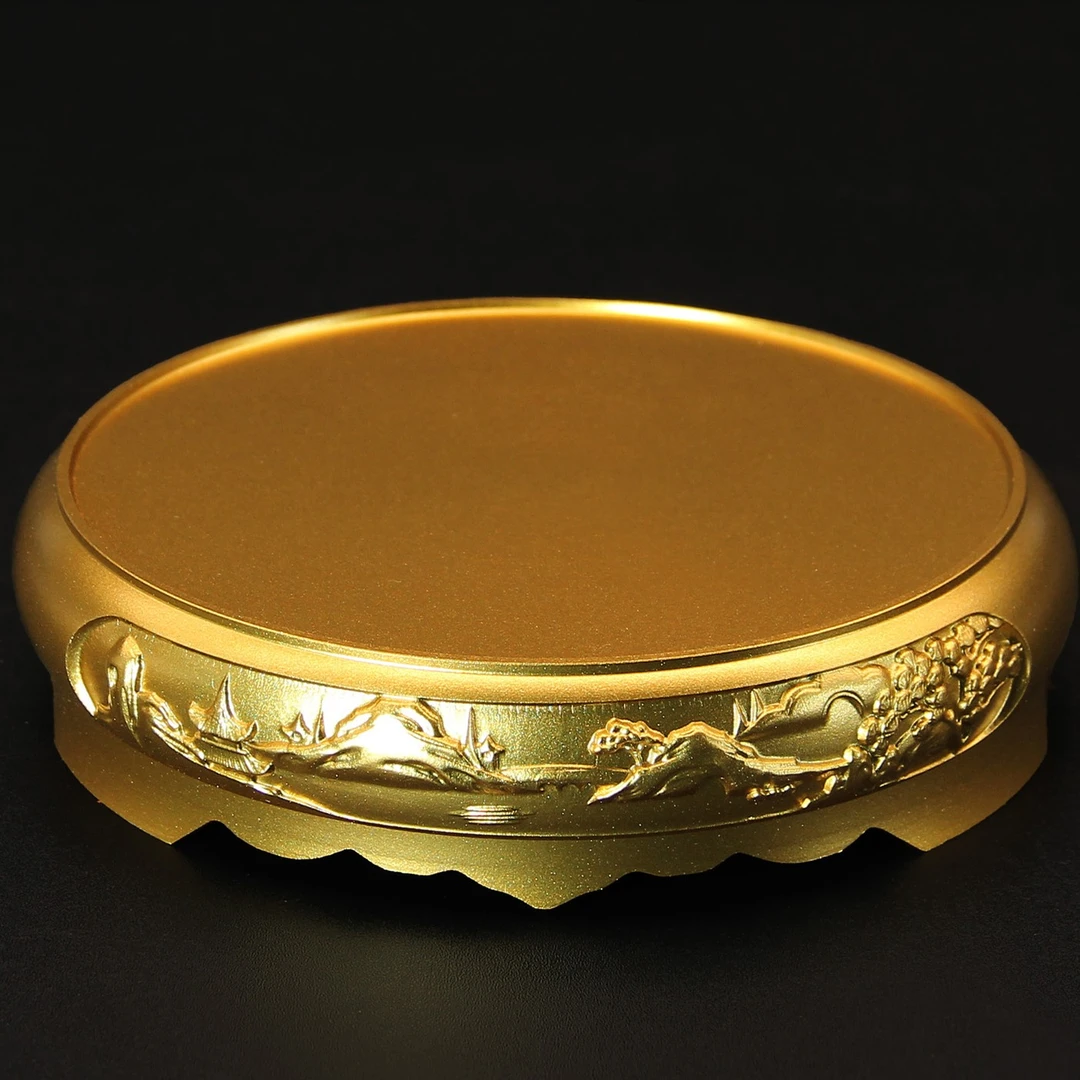 黄铜底座《山水底座》麒麟底座铜工艺品礼品 家居饰品摆件 烟灰缸