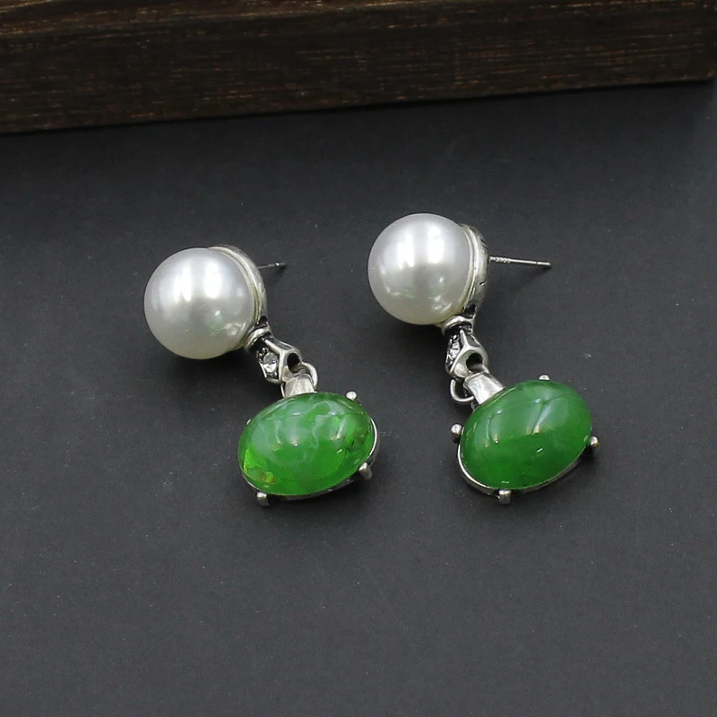 锌合金耳饰 中古复古饰品小众设计中长款耳环简约优雅气质耳钉 38