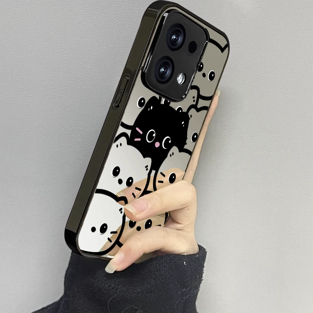 满屏猫咪适用opporeno14手机壳reno13新款12oppofindx8x6x7ultra6