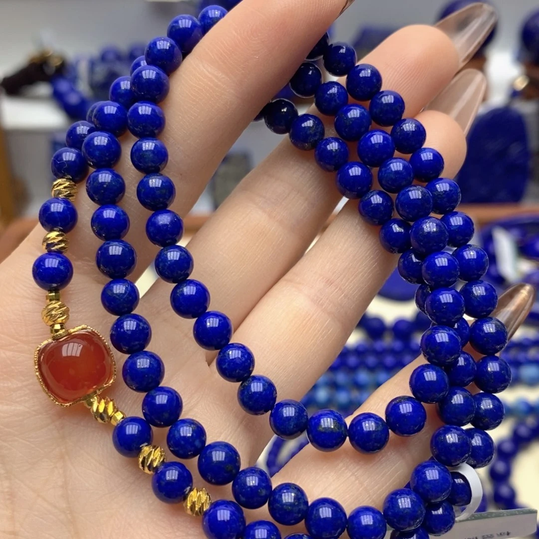 青金石未镶嵌手链5mm