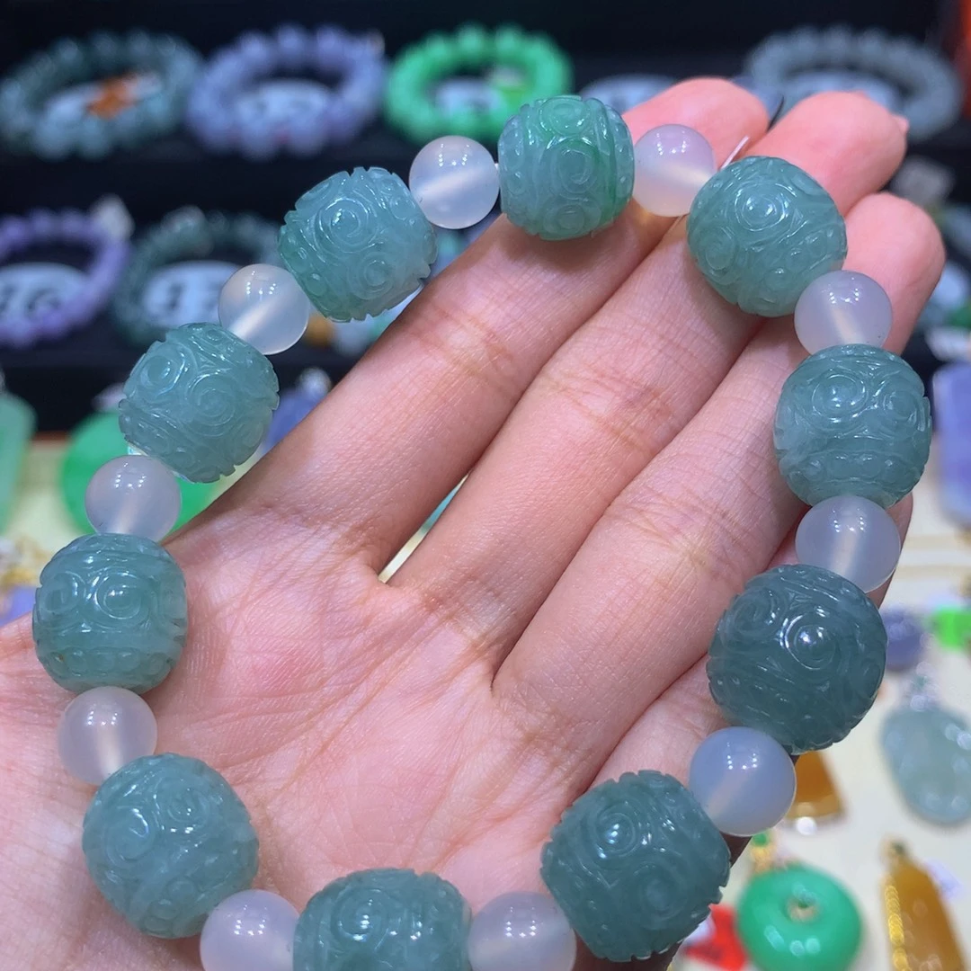 翡翠未镶嵌手链翡翠12