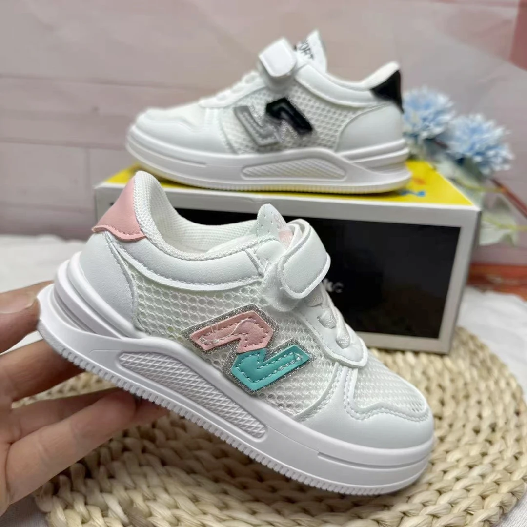 儿童板鞋新款软底休闲男童运动鞋夏季透气单网面女童网鞋