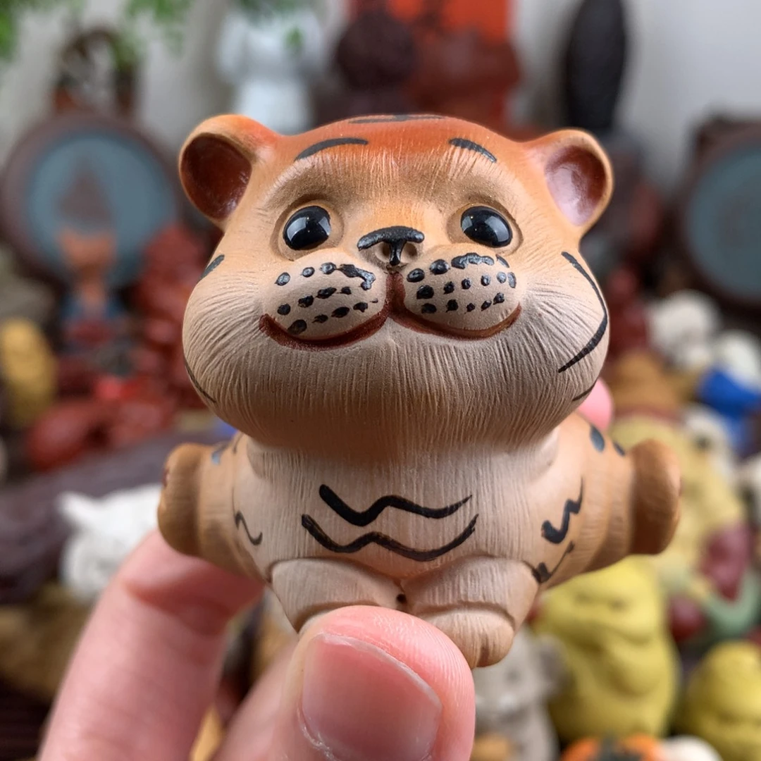 紫砂茶宠劈叉虎虎生威