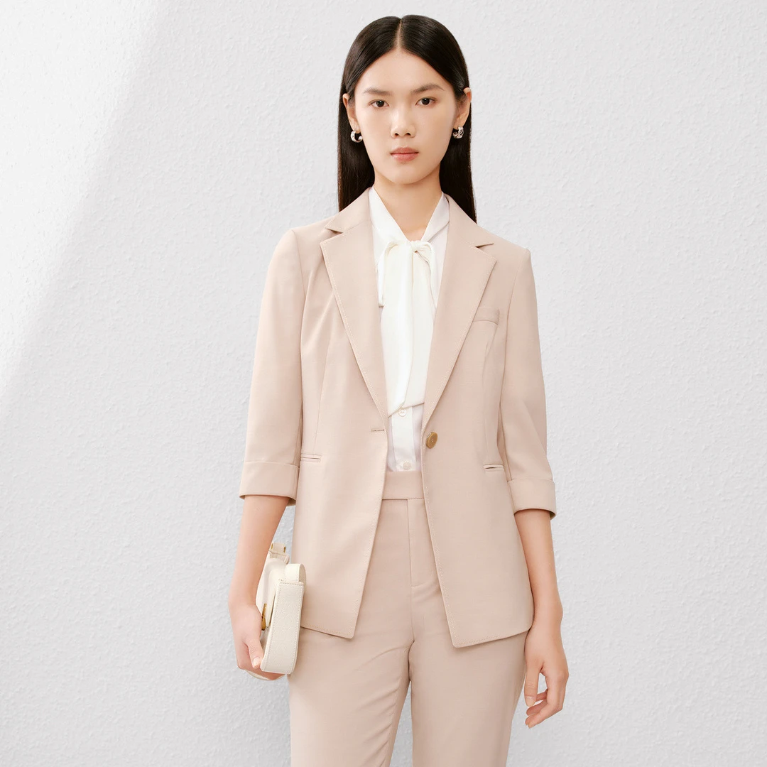 【CC专属】【七分袖一粒扣气质西装】春夏季装时尚高级感外套女