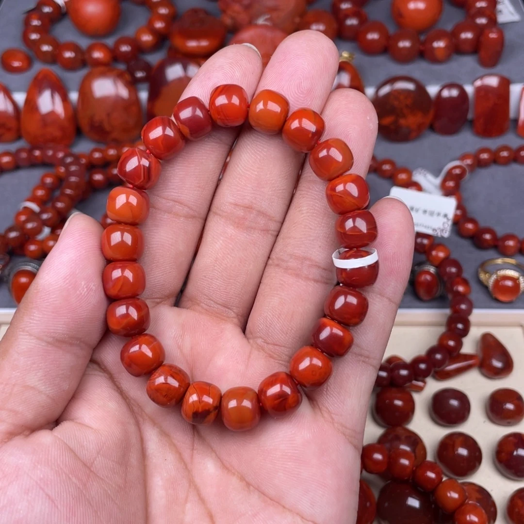 O***E南红玛瑙未镶嵌原矿瓦西南红老型手串