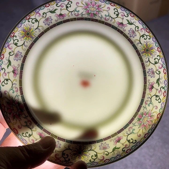 六寸白珐琅陶瓷一个
