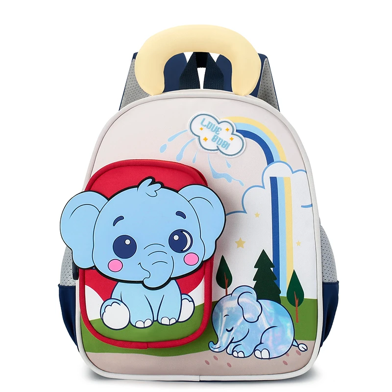 大象书包幼儿园男女童小中班3-5岁卡通可爱儿童包超轻便双肩背包5