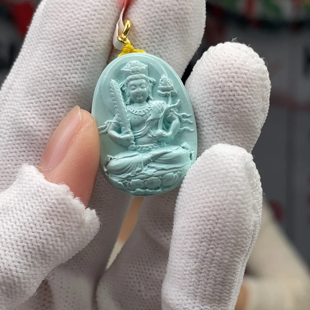 绿松石未镶嵌挂件