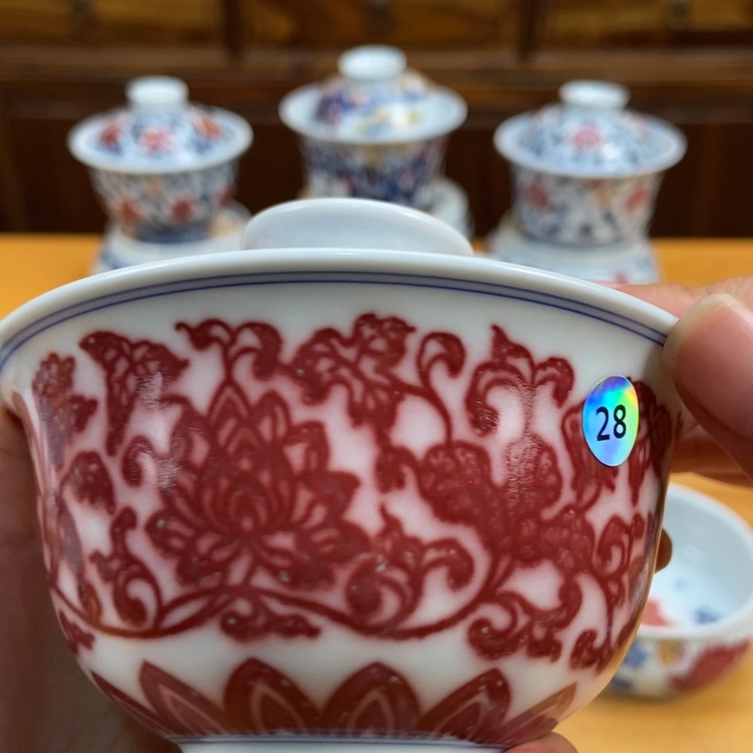 手绘现代茶具非古董