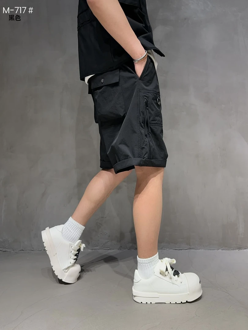 25年新款男士工装多口袋拉链短裤潮流时尚休闲百搭