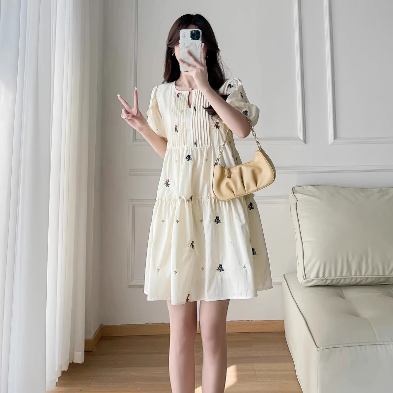 G01-G100长款连衣裙子收腰长裙显瘦气质小黑裙夏季黑色开叉合集