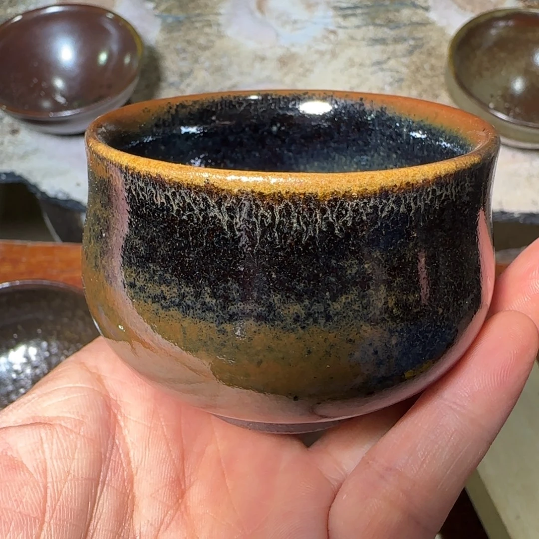 柴烧建盏茶盏茶杯122