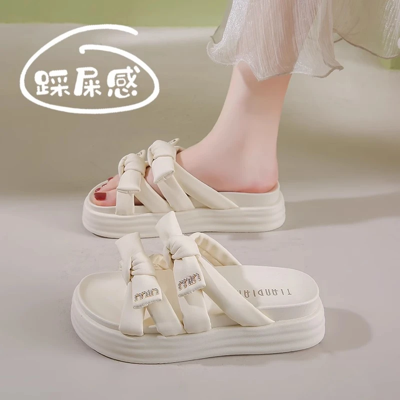 凉拖鞋女2025新款夏季外穿配裙子沙滩鞋仙女风厚底松糕凉鞋潮品牌