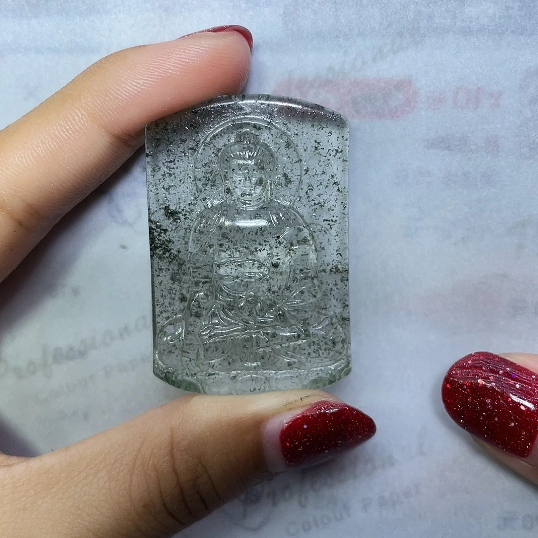 未镶嵌吊坠(不含链)水晶绿幽灵吊坠