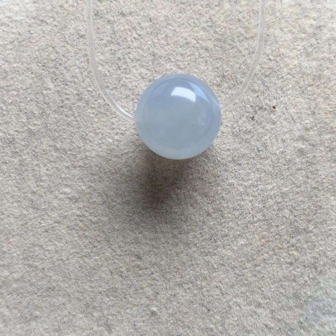 翡翠未镶嵌手链蓝紫底13.1mm
