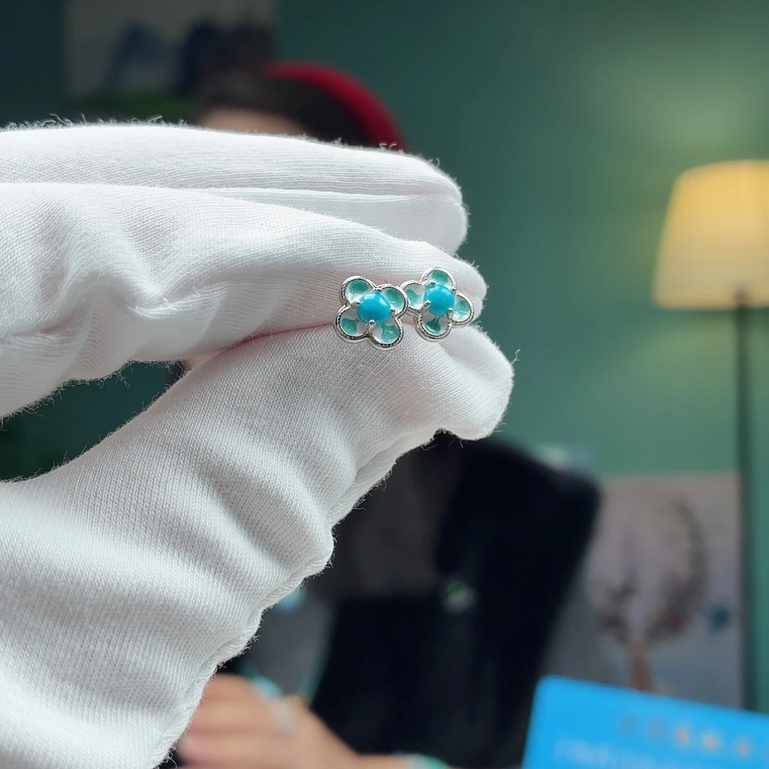 绿松石银S925镶嵌珠宝奇石