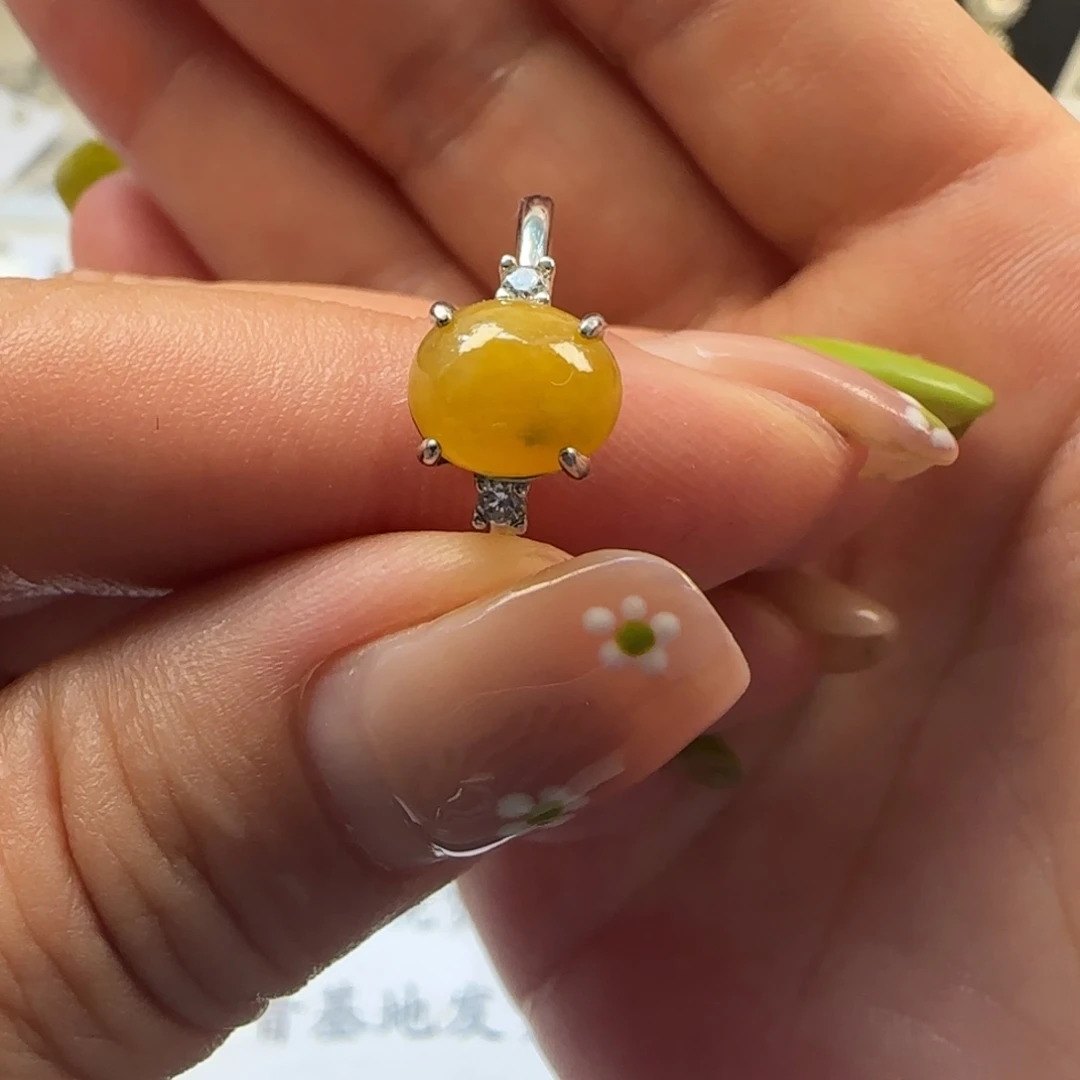 翡翠戒指银S925镶嵌