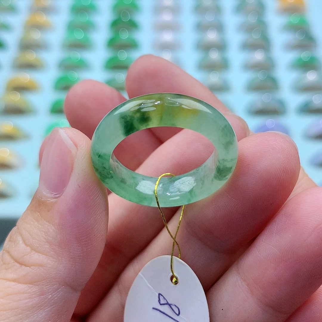 未镶嵌戒指翡翠1718圈