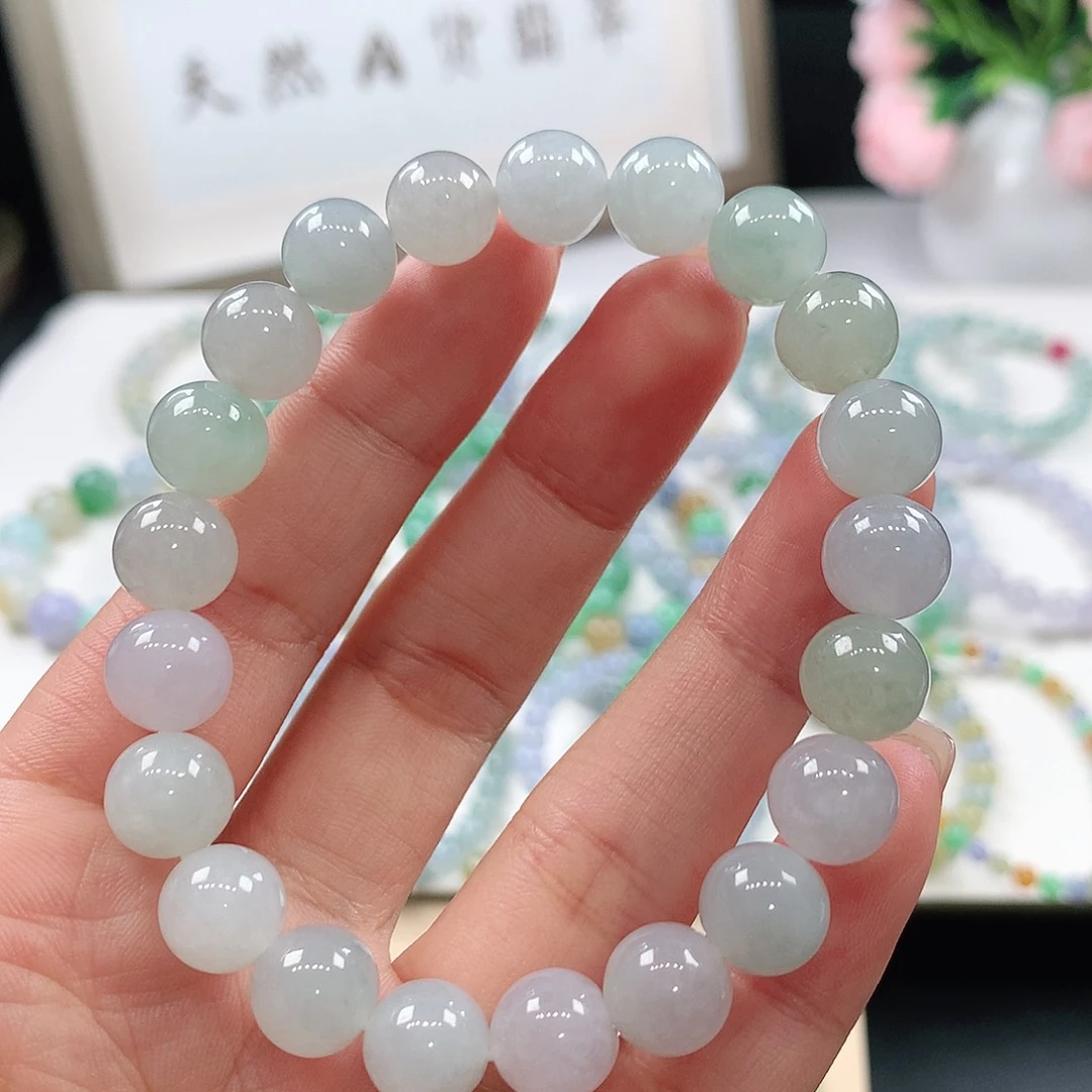 翡翠未镶嵌手链手链9.5mm