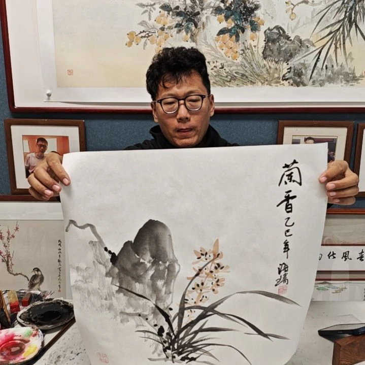 国画贾海瑞老师现场定制
