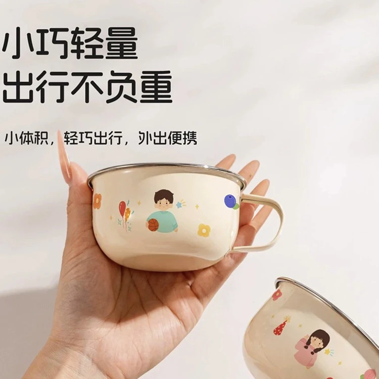 316不锈钢儿童防摔学饮杯新款家用喝水杯适合幼儿园使用茶杯