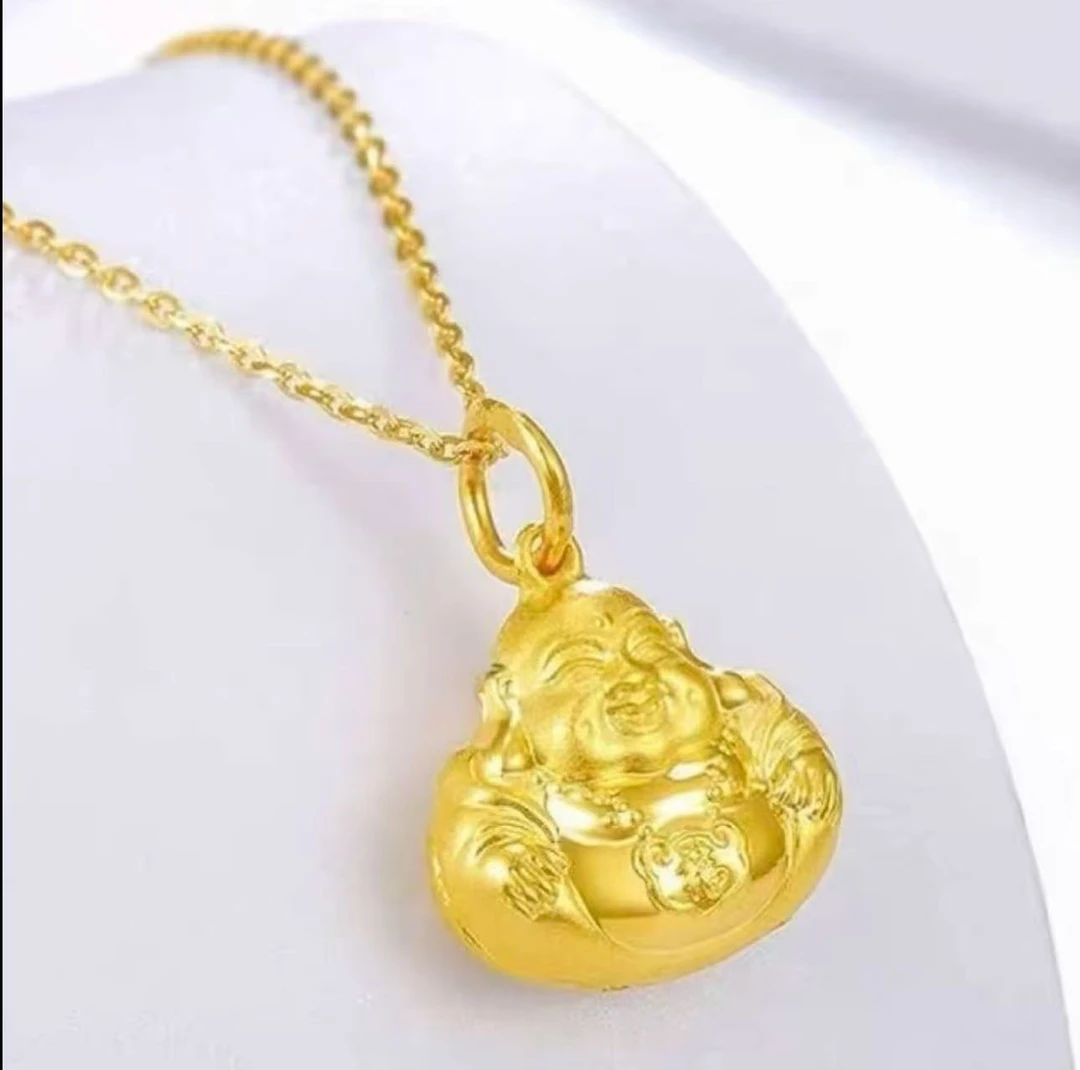 【小雪专属】笑口常开弥勒佛精雕鎏世金佛公吊坠赠项链