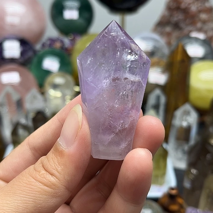 未镶嵌珠宝半成品水晶39克紫水晶柱