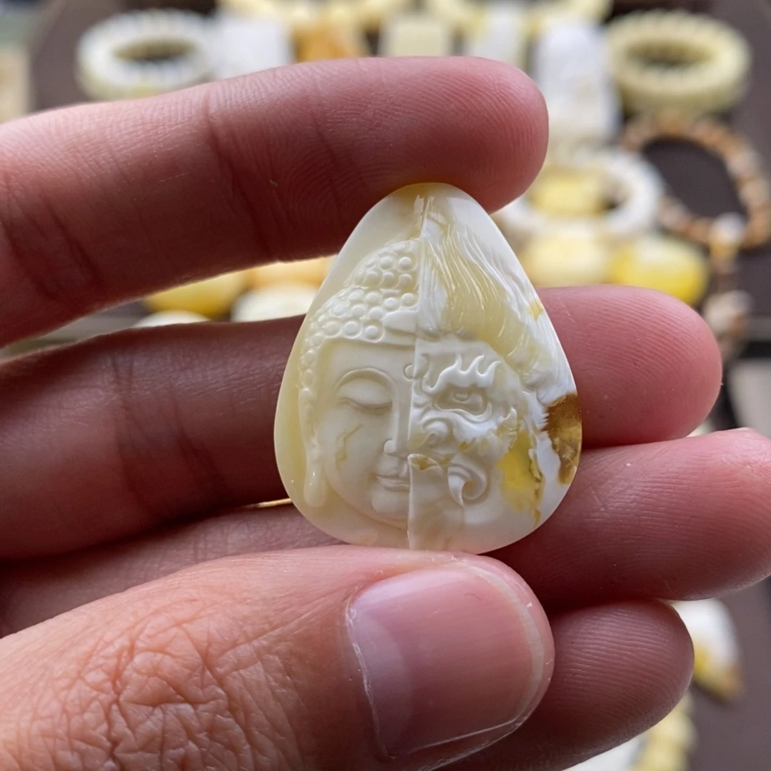 琥珀裸石未镶嵌蜜蜡吊坠项链腰链