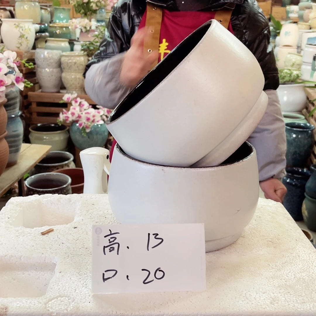 紫砂花盆高度13口径20