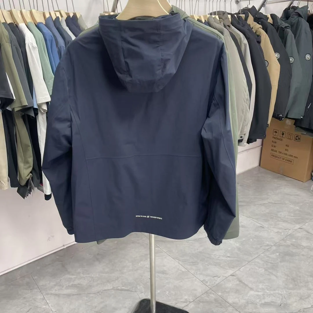 户外大厂货！速干牛奶丝面料！腋下激光冲孔男士春夏连帽夹克-8879