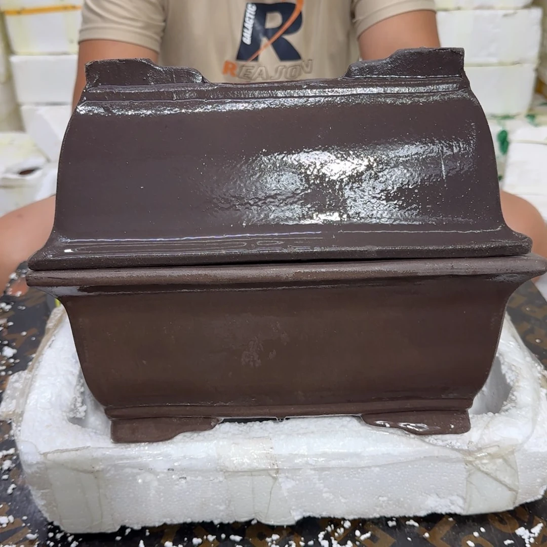 紫砂花盆口径26.18.10口径