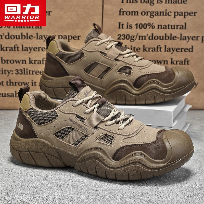 回力男鞋春夏季爆款户外登山透气工地防滑减震厚底耐磨耐脏劳保鞋