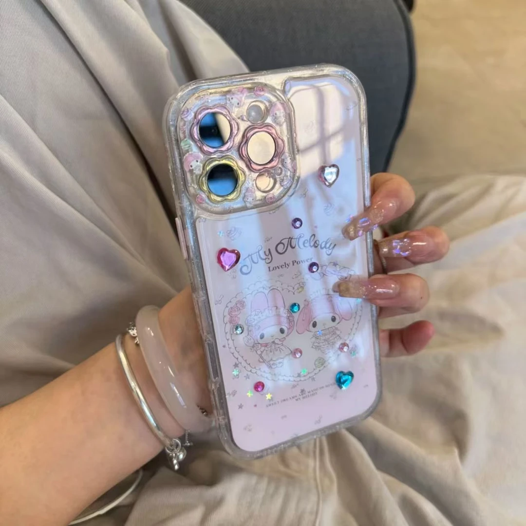 ins小众卡通爱心美乐蒂适用苹果16手机壳iPhone15/14promax新款13