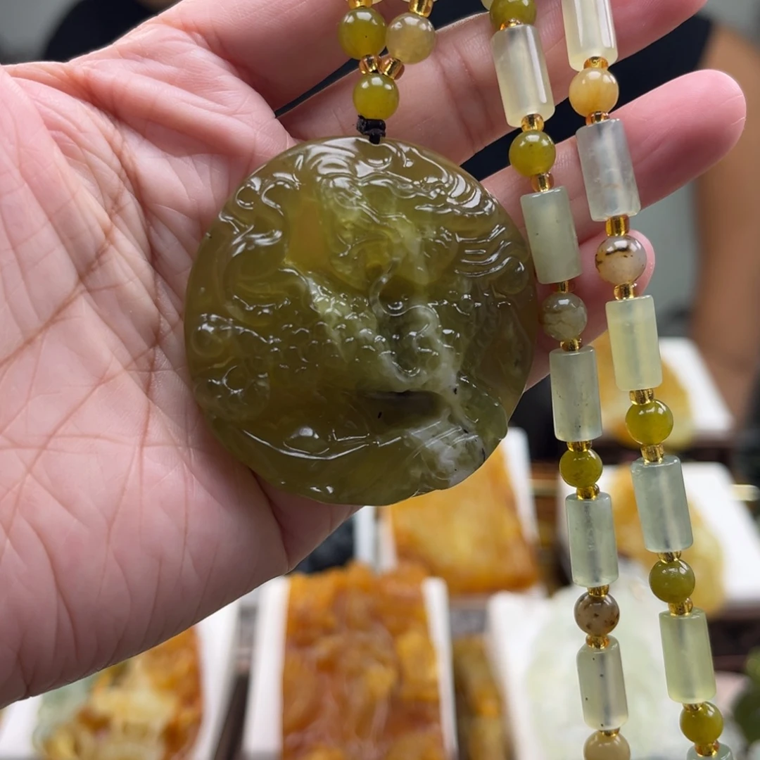 岫玉未镶嵌挂件挂件