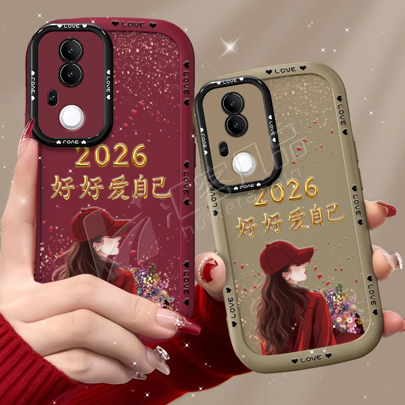 适用vivos20pro手机壳2026捧花爱自己泡芙壳硅胶软壳全包保护套