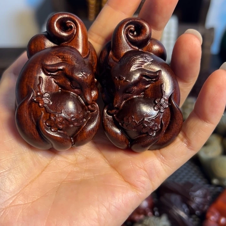 把件小叶紫檀两个一对