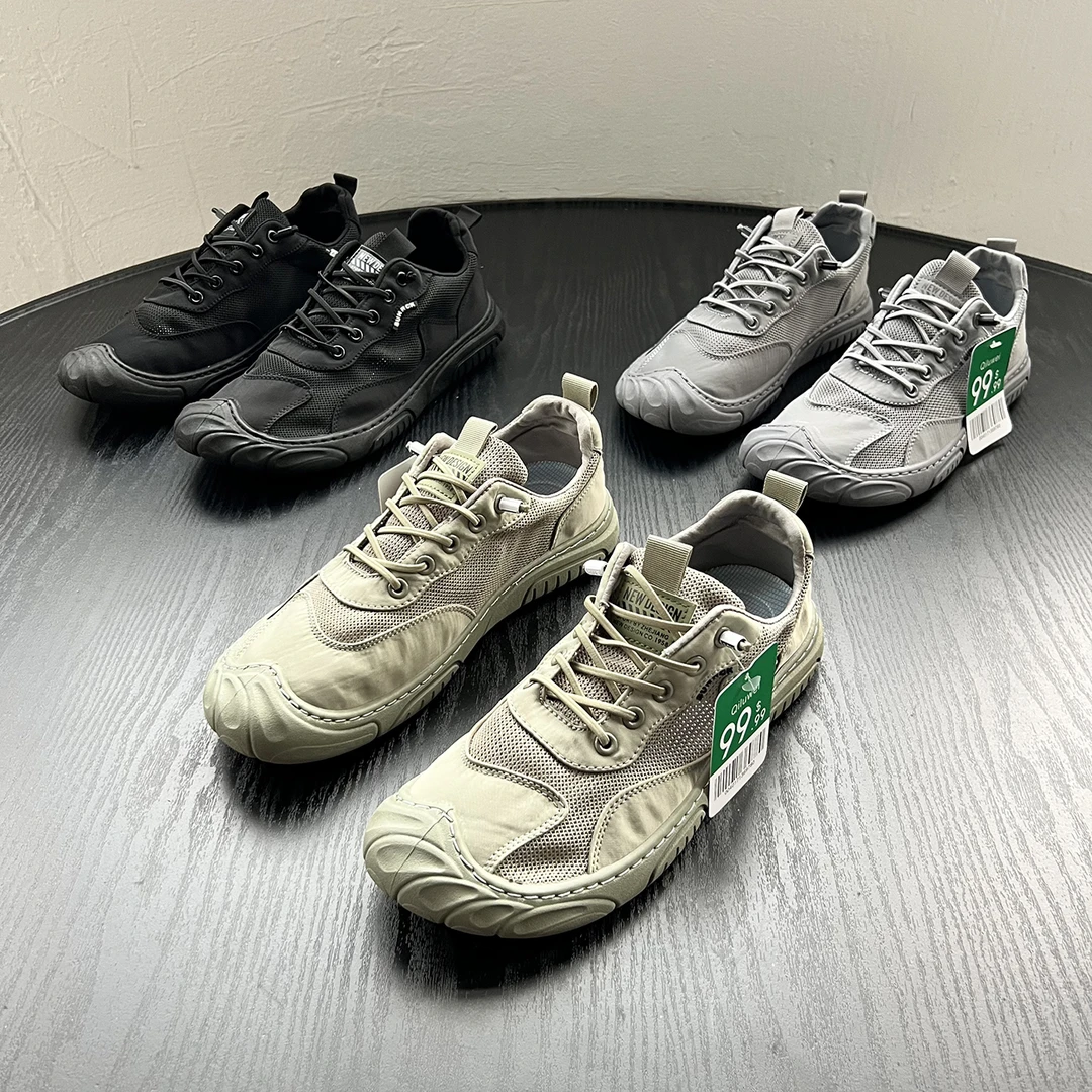 美单 冰丝网眼透气 户外徒步鞋休闲鞋懒人一脚蹬