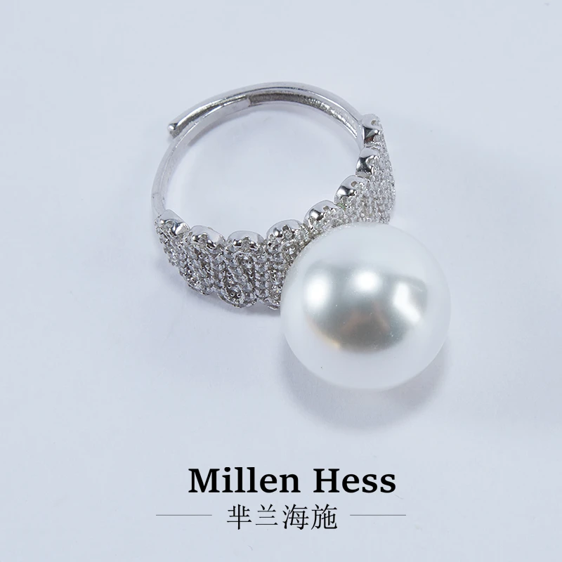 铜合金仿珍珠戒指 明星戒指气质高级女款轻奢小众高级感ins网红