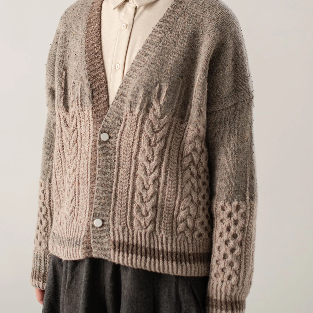 逸致穗悦针织毛衣开衫材料包非成品羊毛花呢线材（不退不换）