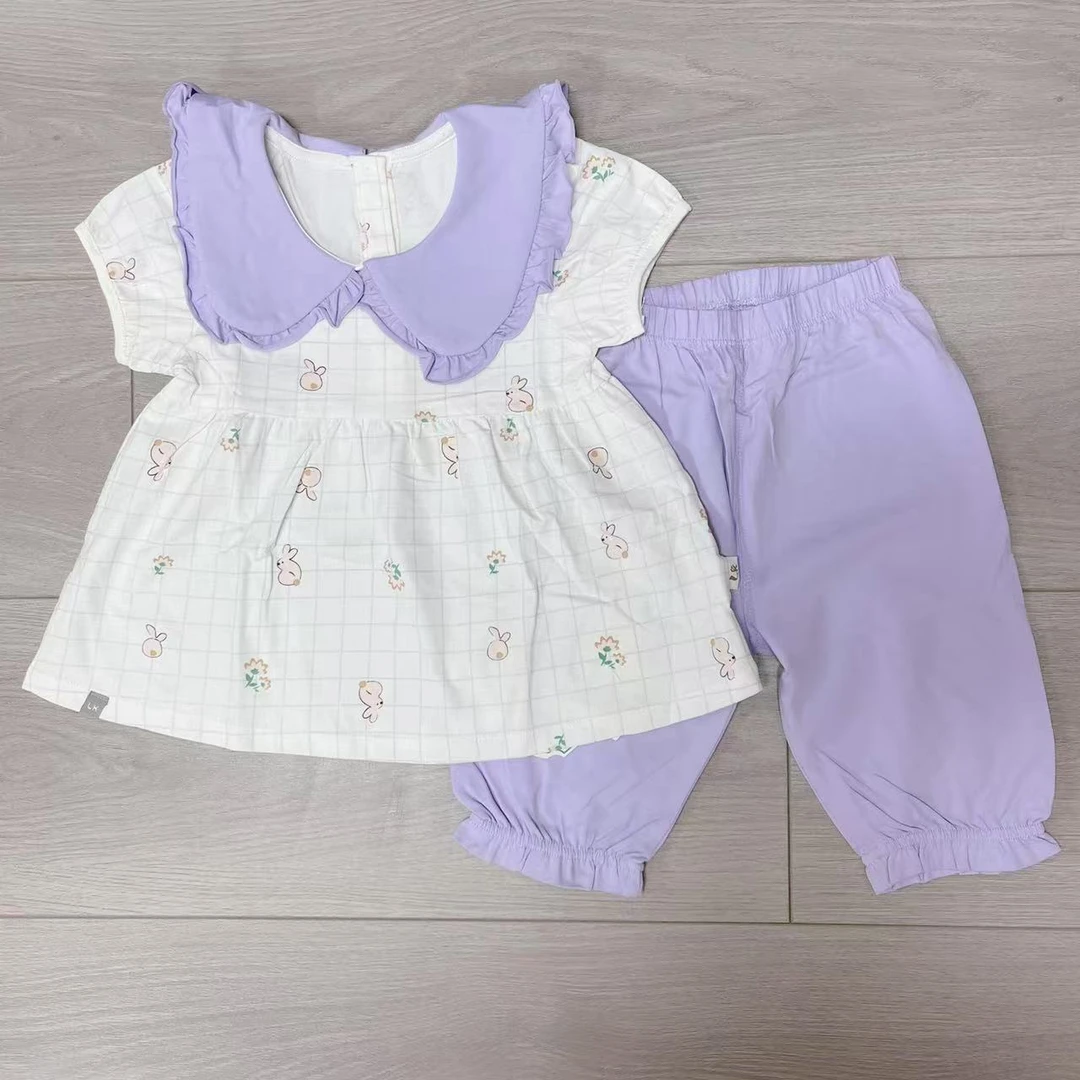 LK儿童夏季95棉短袖套装 90758