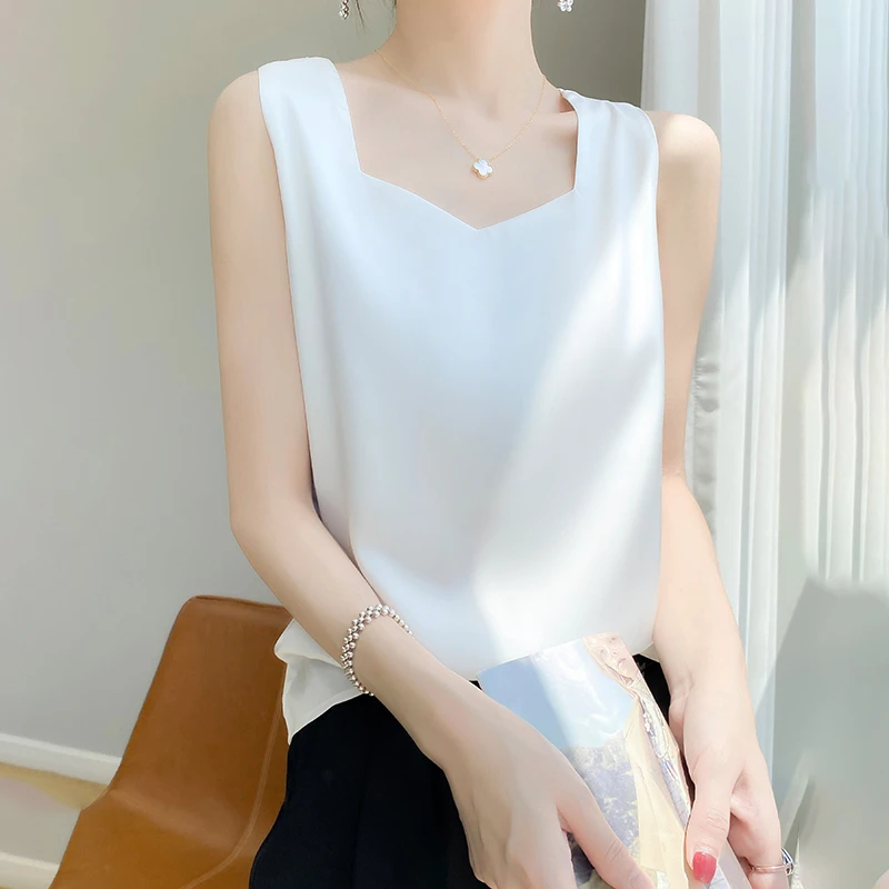 性感风背心吊带大码小众气质宽松外穿百搭夏季纯色显瘦rwd0320